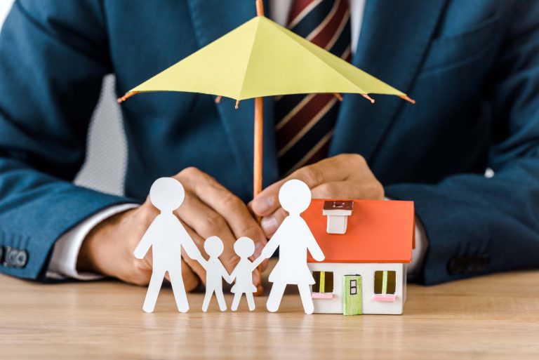 home with umbrella